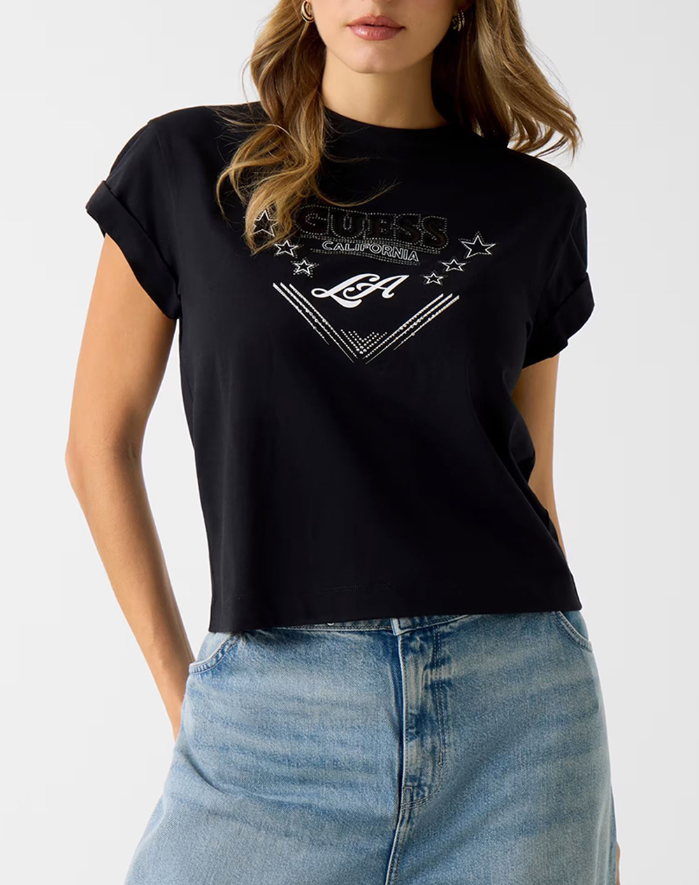 GUESS SS CN LA STARS TEE ДАМСКА БЛУЗА