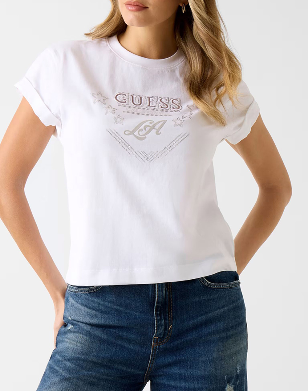 GUESS SS CN LA STARS TEE ДАМСКА БЛУЗА