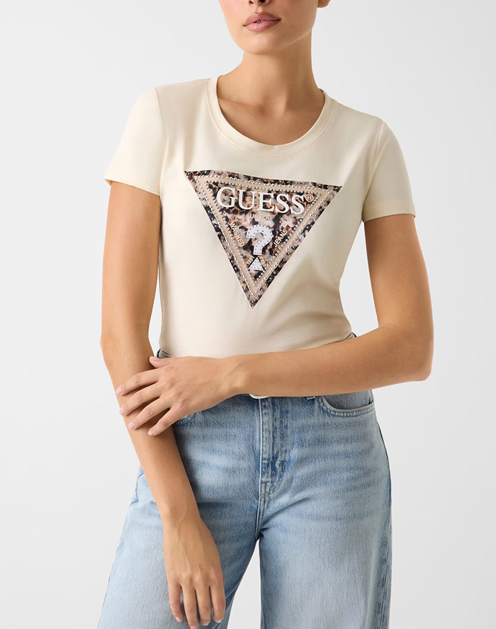 GUESS SS CN LEO TRIANGLE TEE ДАМСКА БЛУЗА