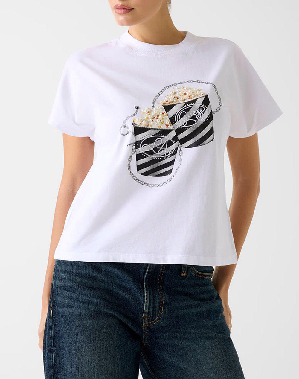 GUESS SS CN POPCORN TEE ДАМСКА БЛУЗА