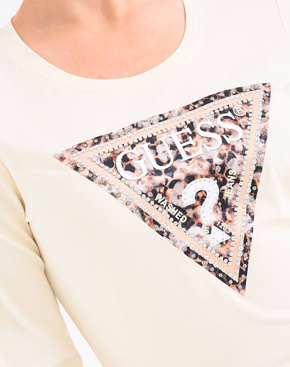 GUESS LS CN LEO TRIANGLE TEE ДАМСКА БЛУЗА