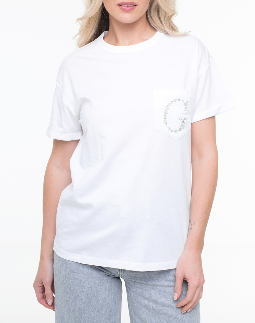 GUESS SS CN POCKET G LOGO TEE ДАМСКА БЛУЗА