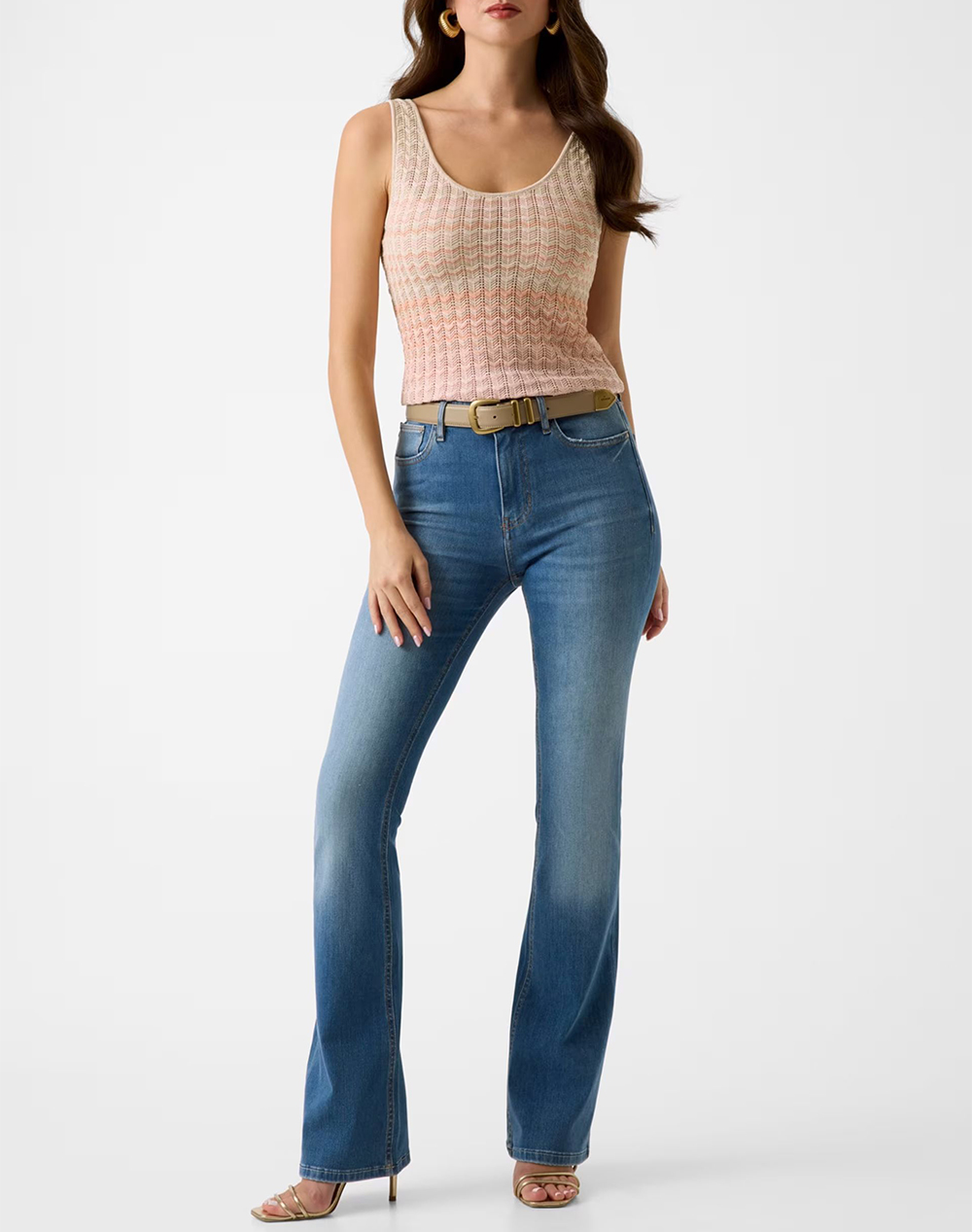 GUESS SL ROSALYN TANK TOP SWTR WOMENS BLOUSE