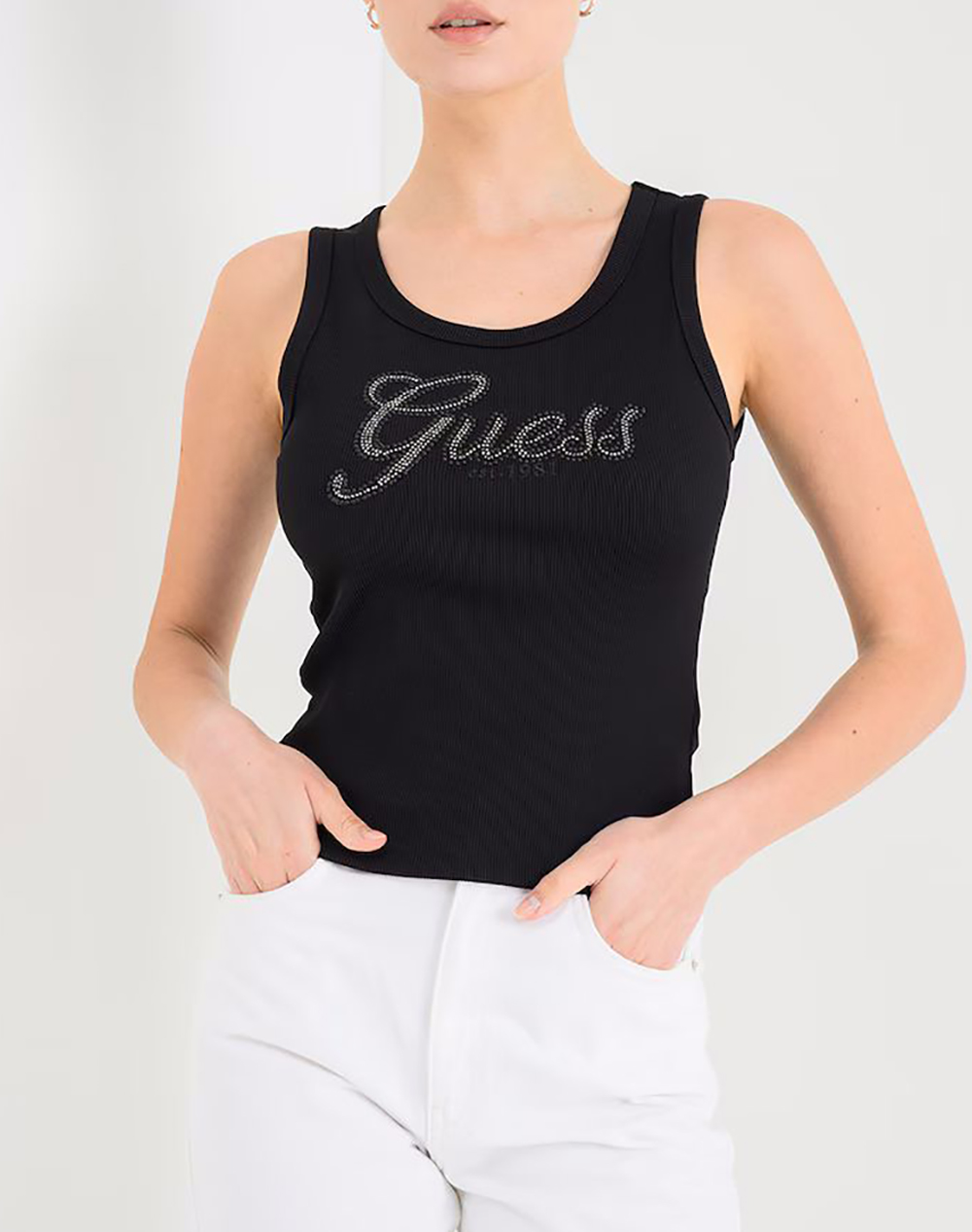 GUESS LOGO SCRIPT TANK TOP ДАМСКА БЛУЗА