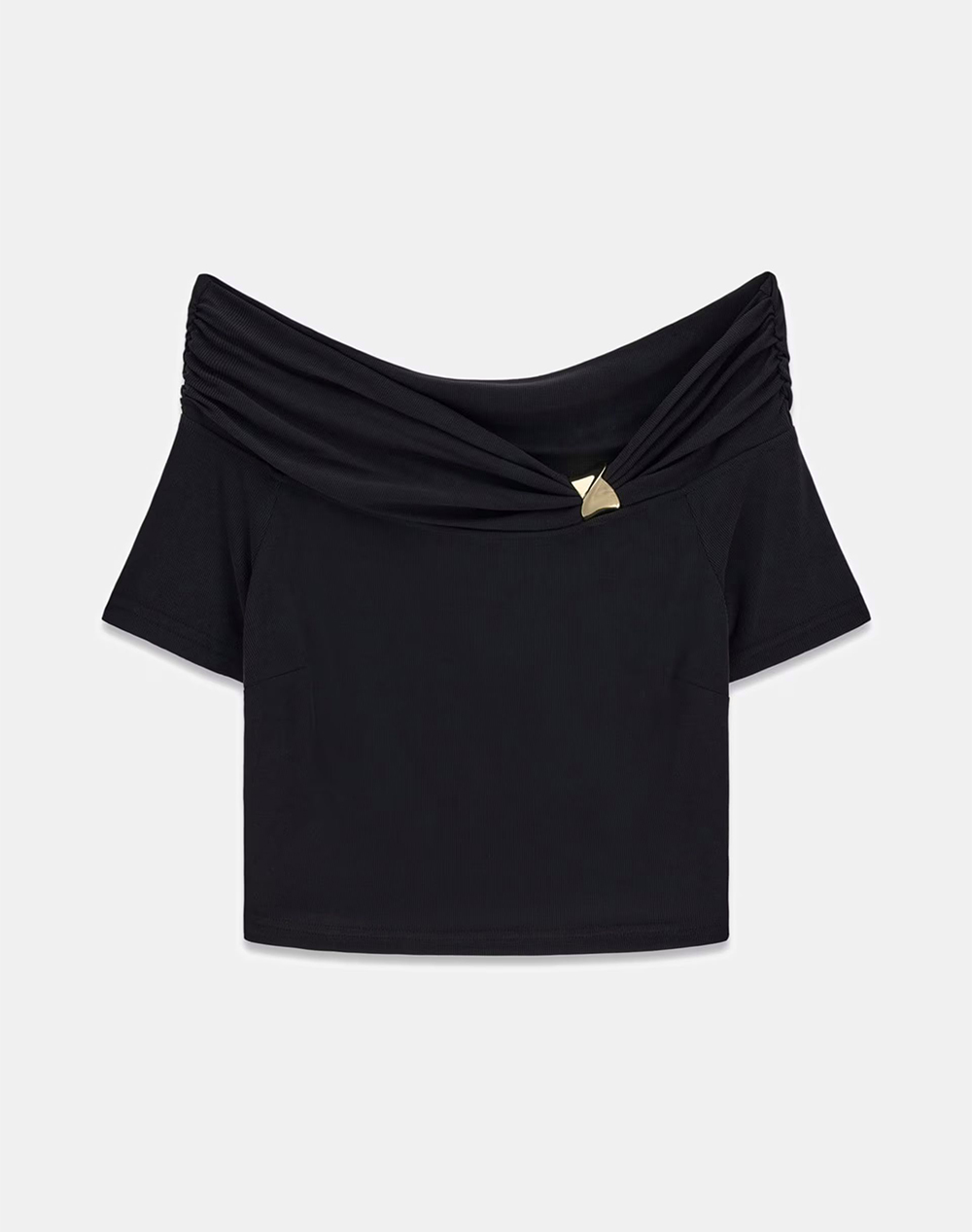 GUESS BRIGITTE OFF SHOULDER TOP WOMENS BLOUSE