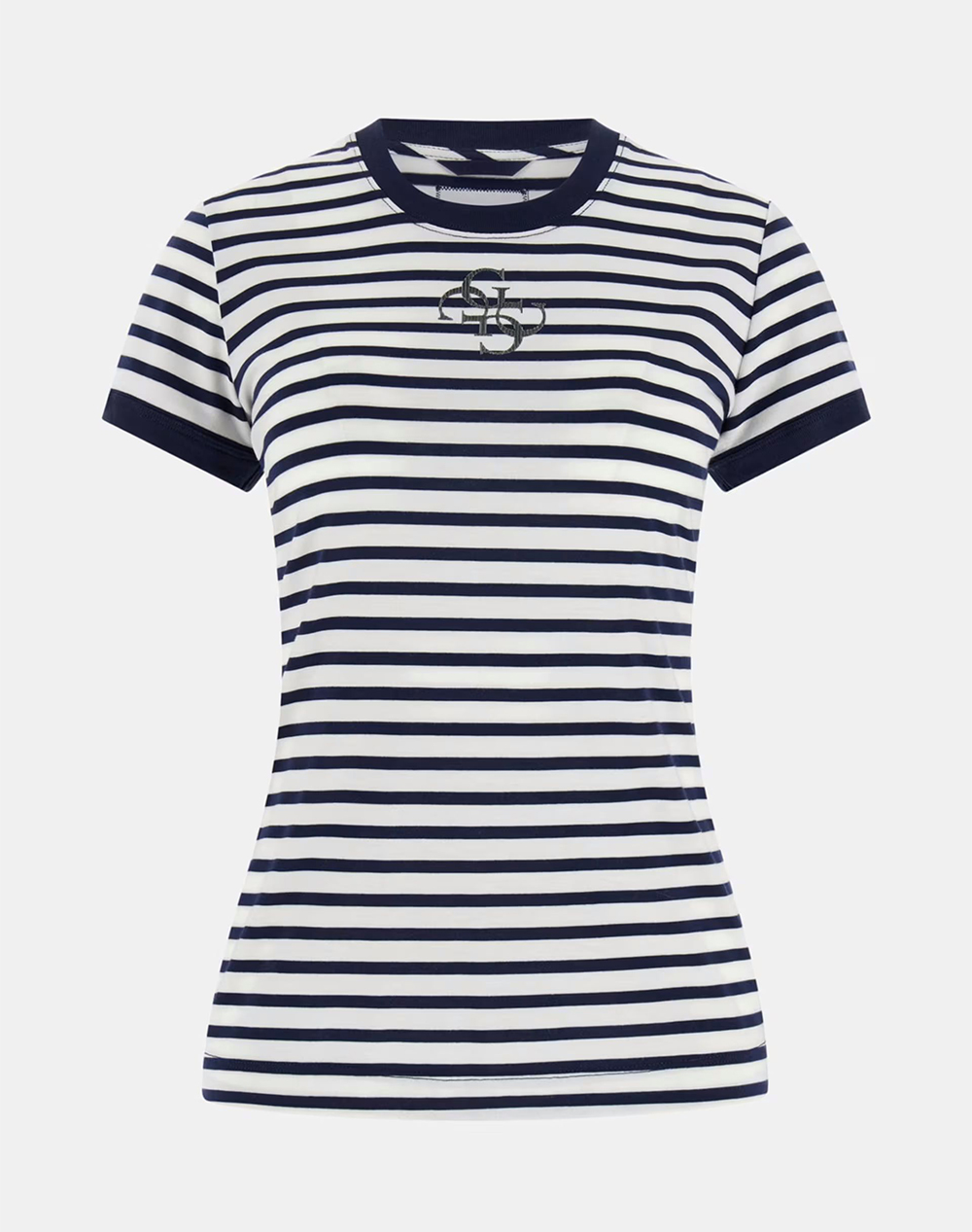 GUESS SS CN STRIPED MINI 4G LOGO TEE ДАМСКА БЛУЗА