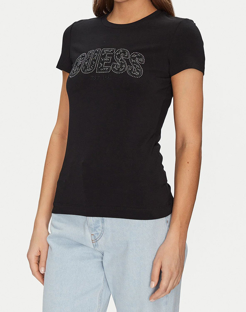 GUESS CN SS LOGO LACE TEE ДАМСКА БЛУЗА
