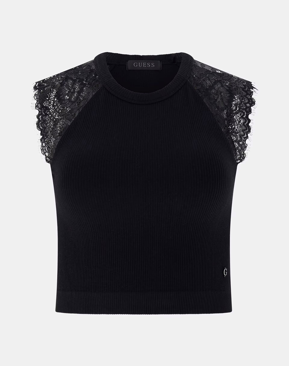 GUESS MILLIE SEAMLESS LACE SWTR TOP WOMENS BLOUSE