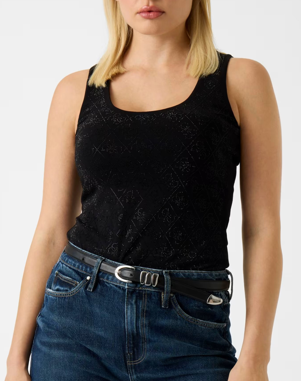 GUESS SL 4G ALLOVER TANK TOP ДАМСКА БЛУЗА