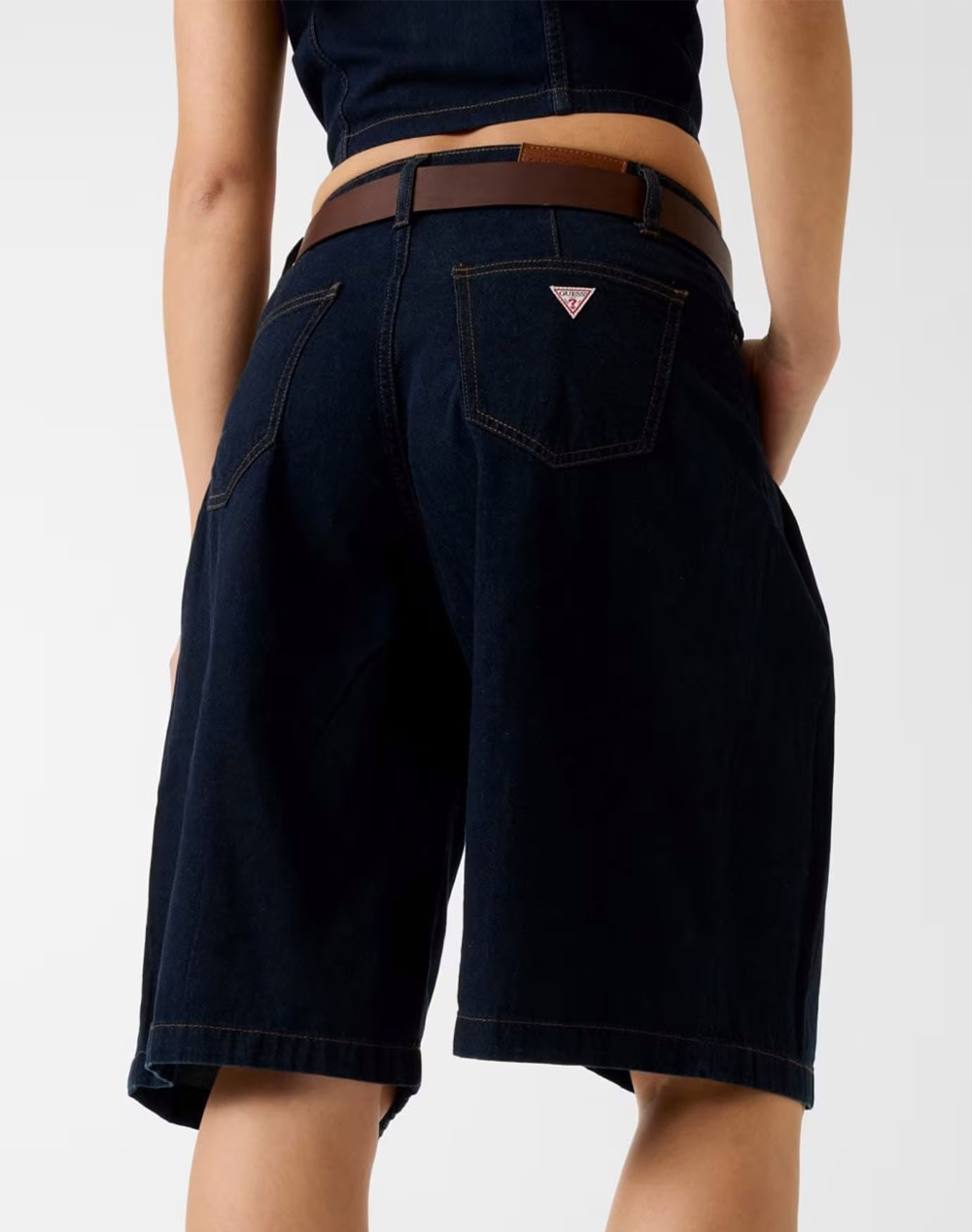 GUESS JEANS GJ CLASSIC PLEATED BERMUDA WOMENS SHORTS