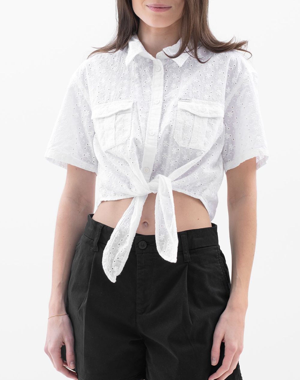 GUESS JEANS GJ CROPPED FRONT TIE TOP Дамска риза