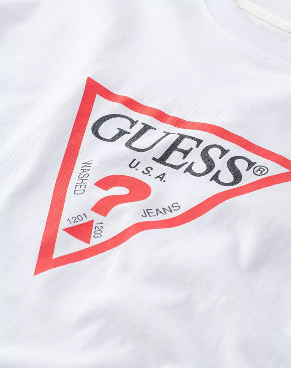 GUESS JEANS GJ SS CN SLIM ICONIC TEE WOMENS BLOUSE