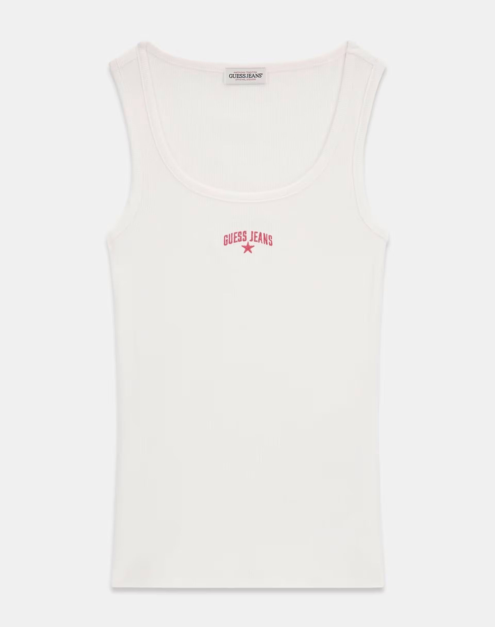 GUESS JEANS GJ RIB EMBRO TANK TOP WOMENS BLOUSE