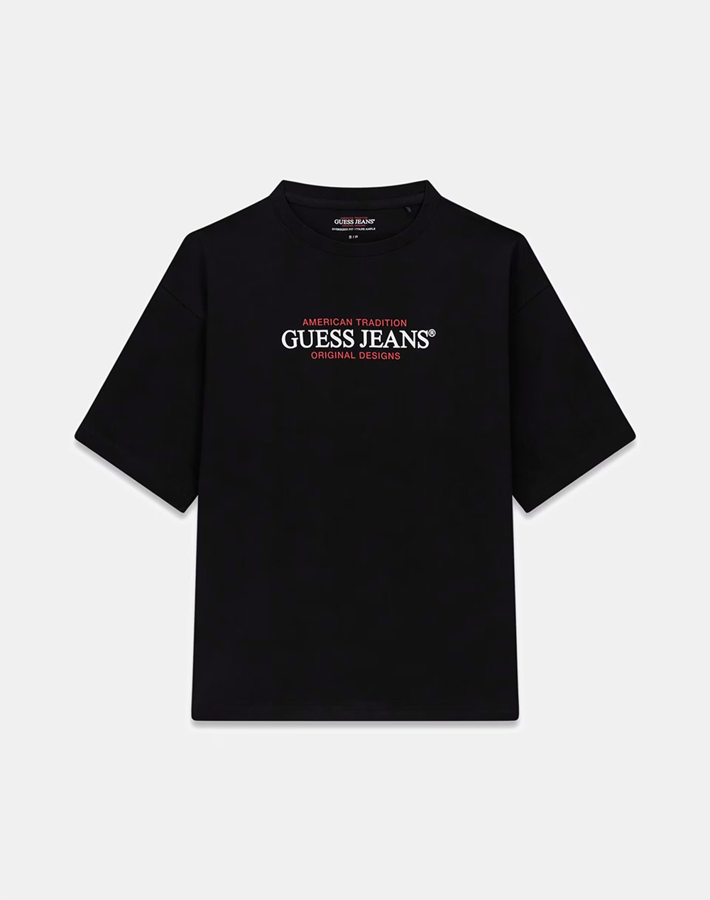 GUESS JEANS GJ SS CN OS AMERICAN TR TEE WOMENS BLOUSE