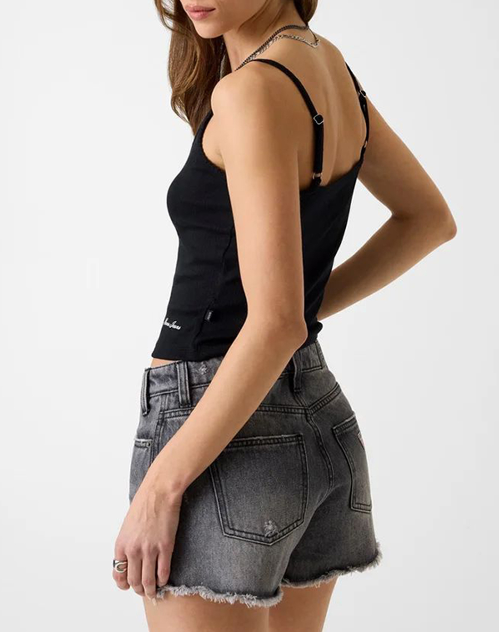 GUESS JEANS GJ POINTELLE CAMI WOMENS BLOUSE