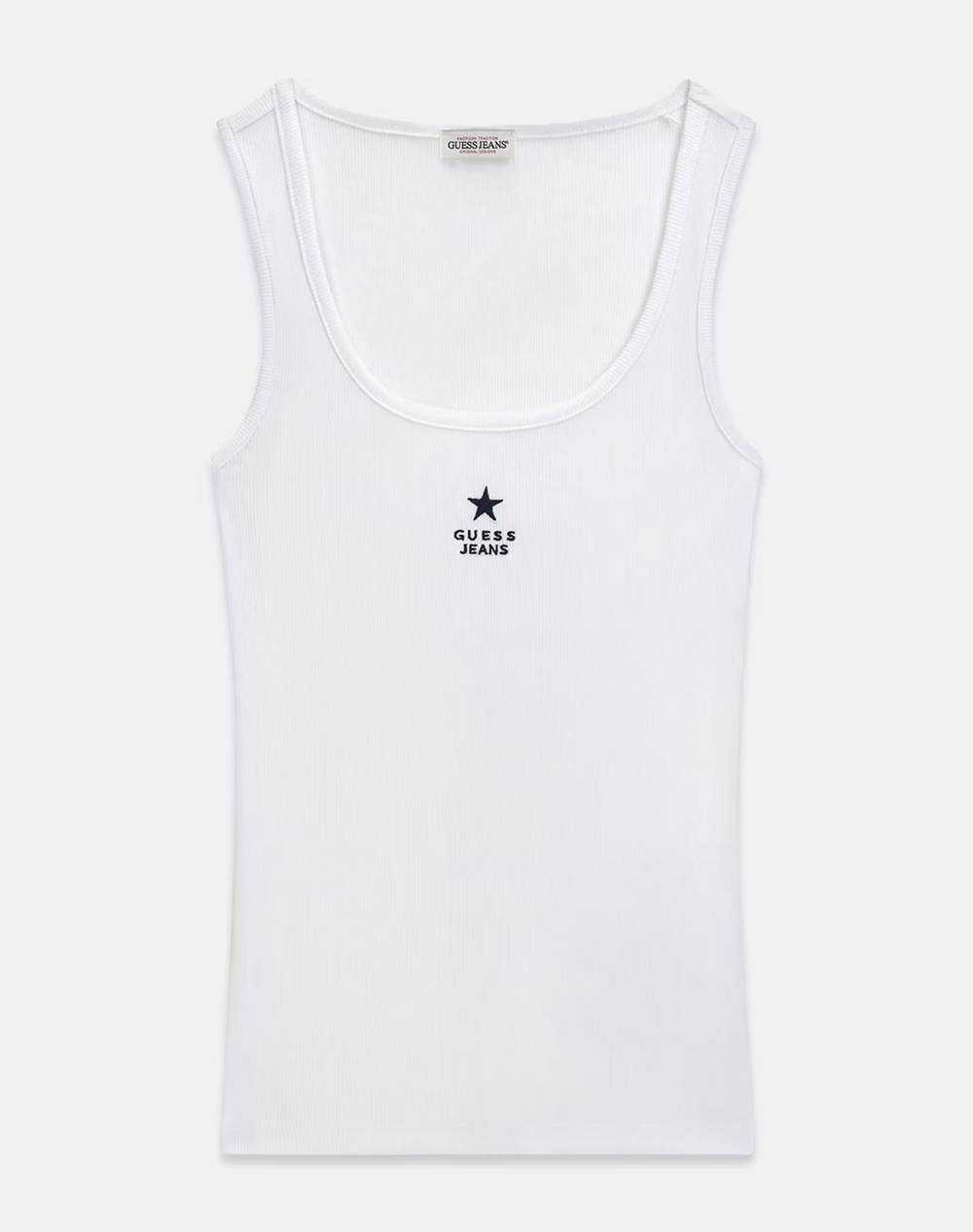 GUESS JEANS GJ TANK TOP SLIM RIB EMB WOMENS BLOUSE