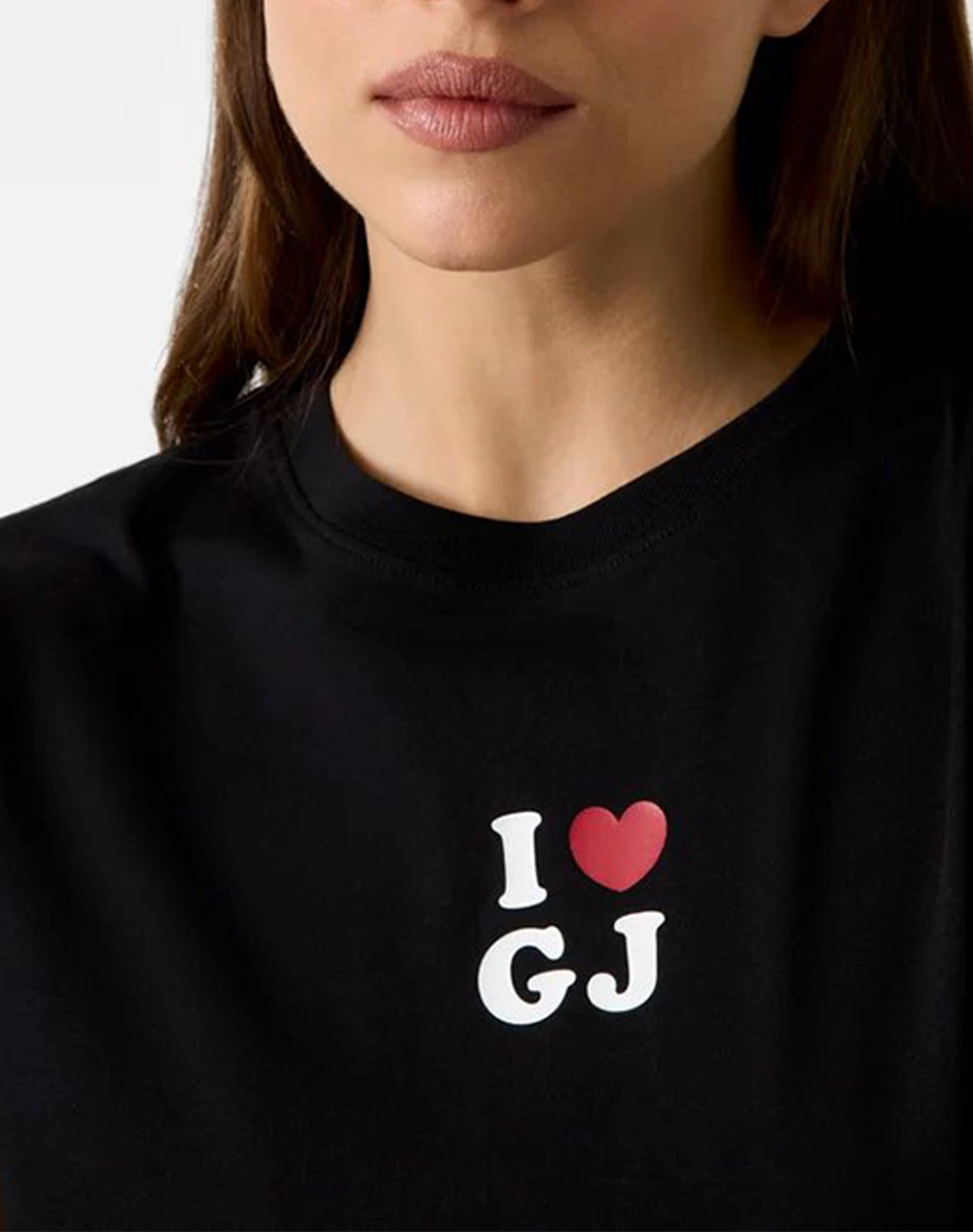 GUESS JEANS GJ SS CN I LOVE GJ REG TEE WOMENS BLOUSE