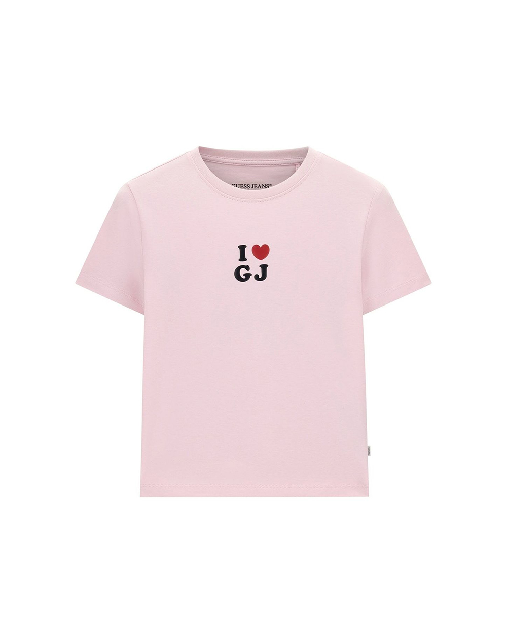 GUESS JEANS GJ SS CN I LOVE GJ REG TEE WOMENS BLOUSE