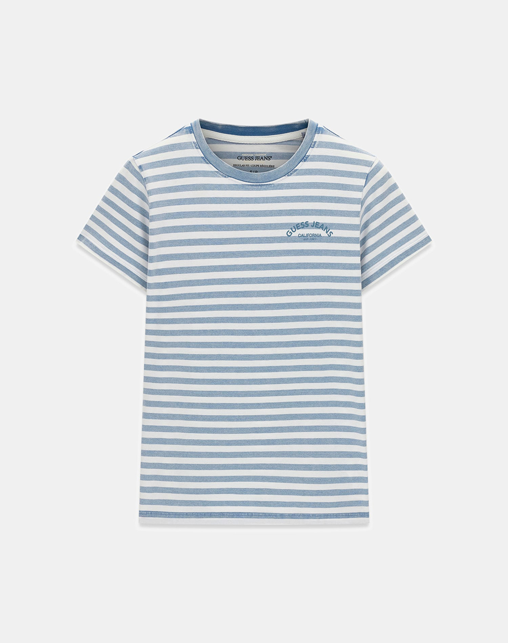 GUESS JEANS GJ SS CN REG YD STRIPED TEE WOMENS BLOUSE