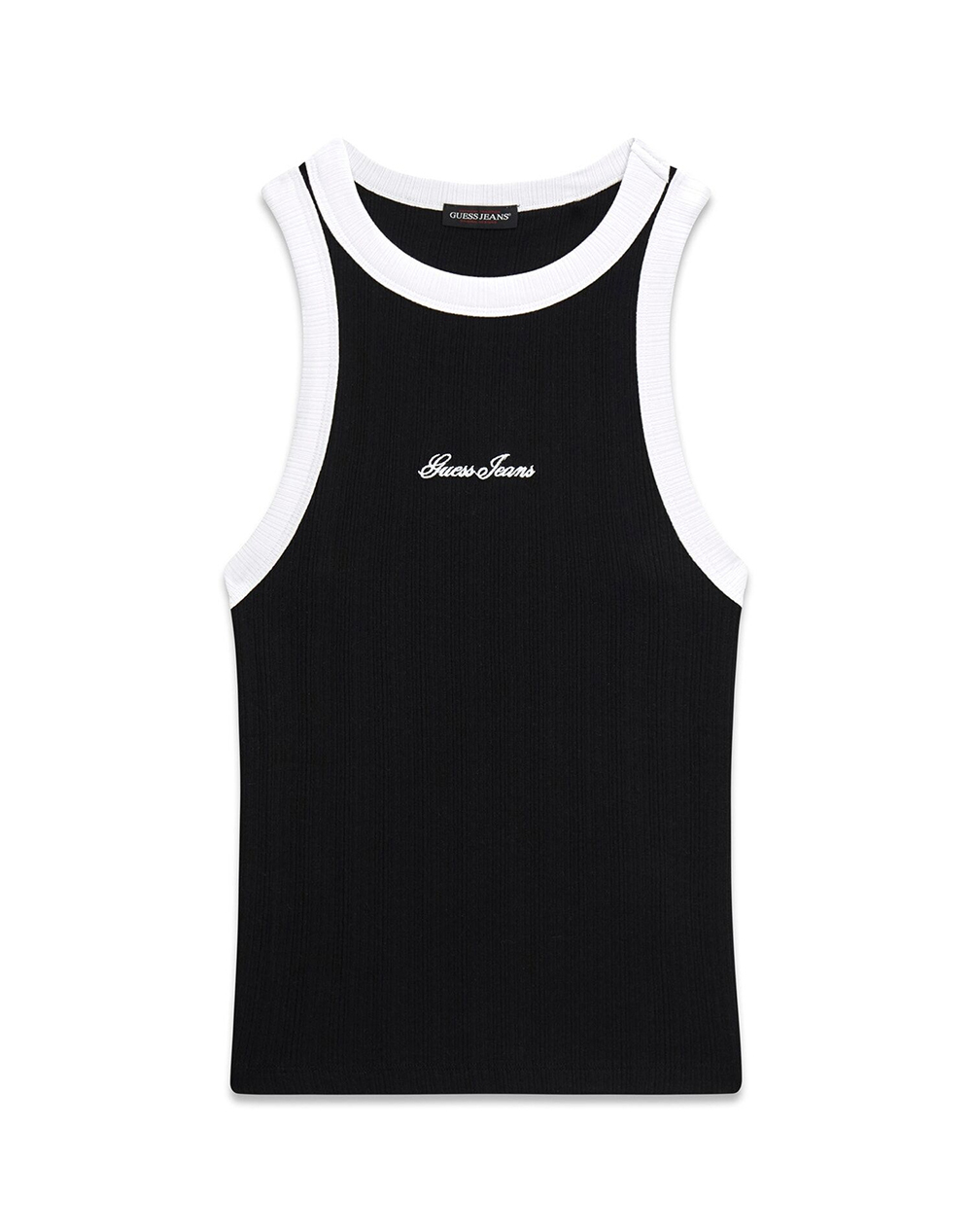 GUESS JEANS GJ EMBRO RINGER TANK TOP WOMENS BLOUSE