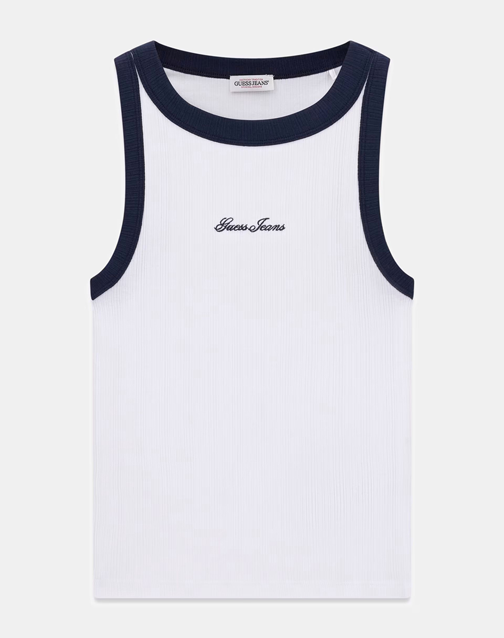 GUESS JEANS GJ EMBRO RINGER TANK TOP WOMENS BLOUSE