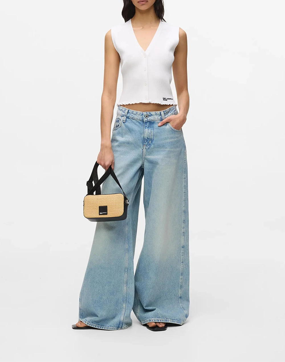 KARL LAGERFELD JEANS KLJ LR WIDE LEG PANEL DENIM