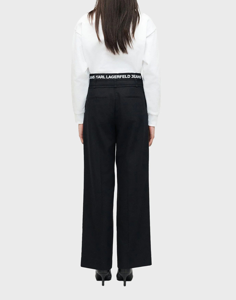 KARL LAGERFELD JEANS KLJ PLEATED LOGO PANT