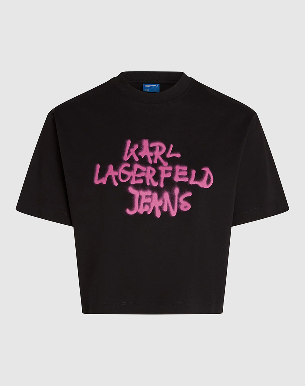 KARL LAGERFELD JEANS KLJ REG CROPPED GRAFFITI TEE