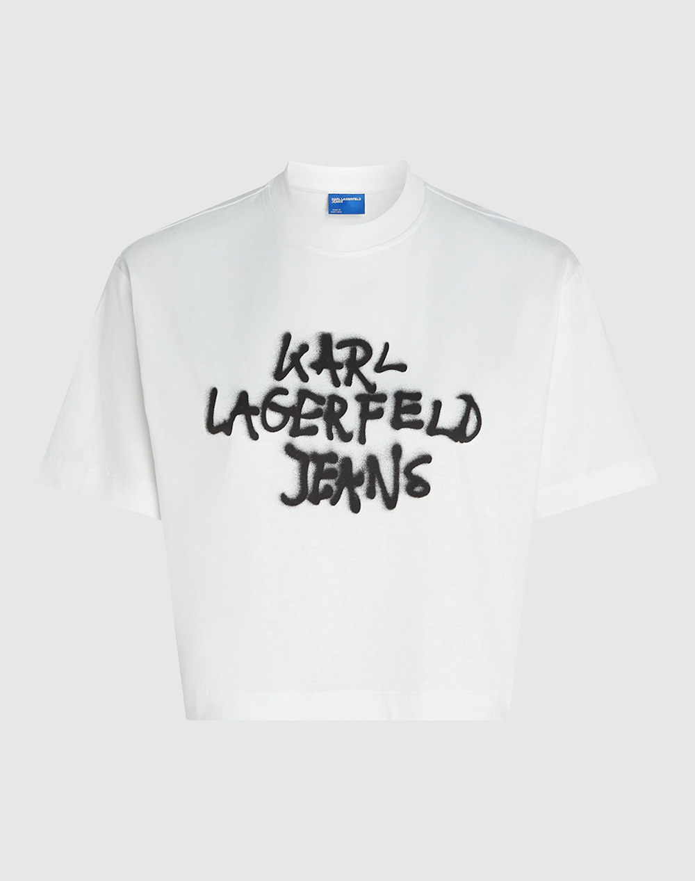 KARL LAGERFELD JEANS KLJ REG CROPPED GRAFFITI TEE