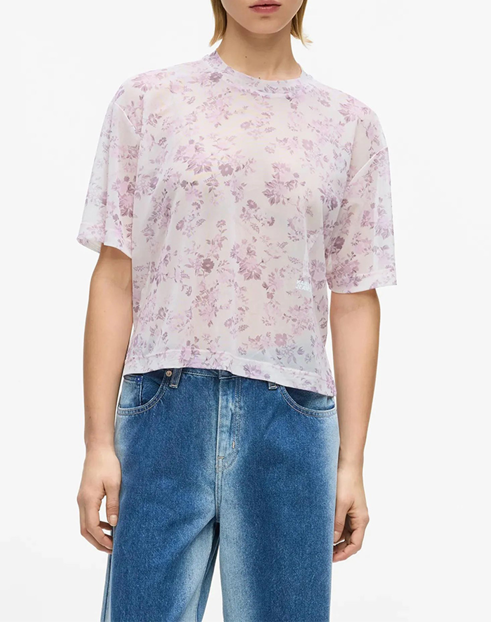 KARL LAGERFELD JEANS KLJ MESH AOP TEE