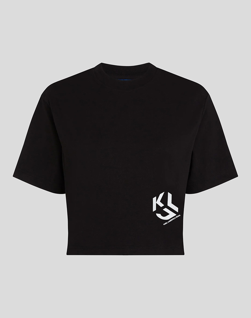 KARL LAGERFELD JEANS KLJ REG CROPPED MONOGRAM TEE