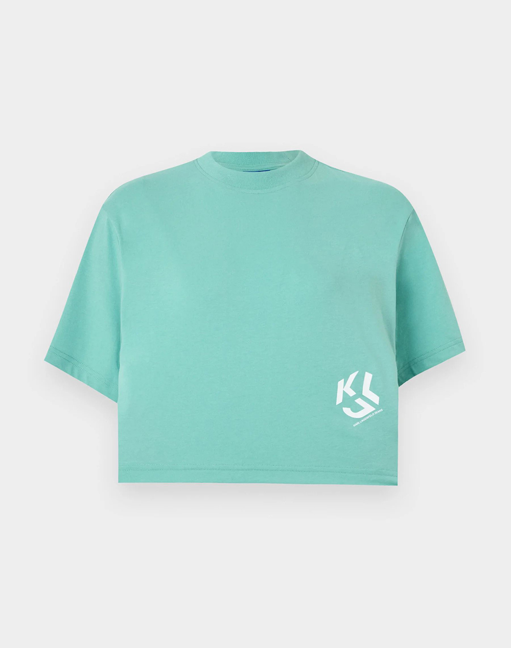 Karl lagerfeld jeans klj reg cropped monogram tee female τ-shirt зелено
