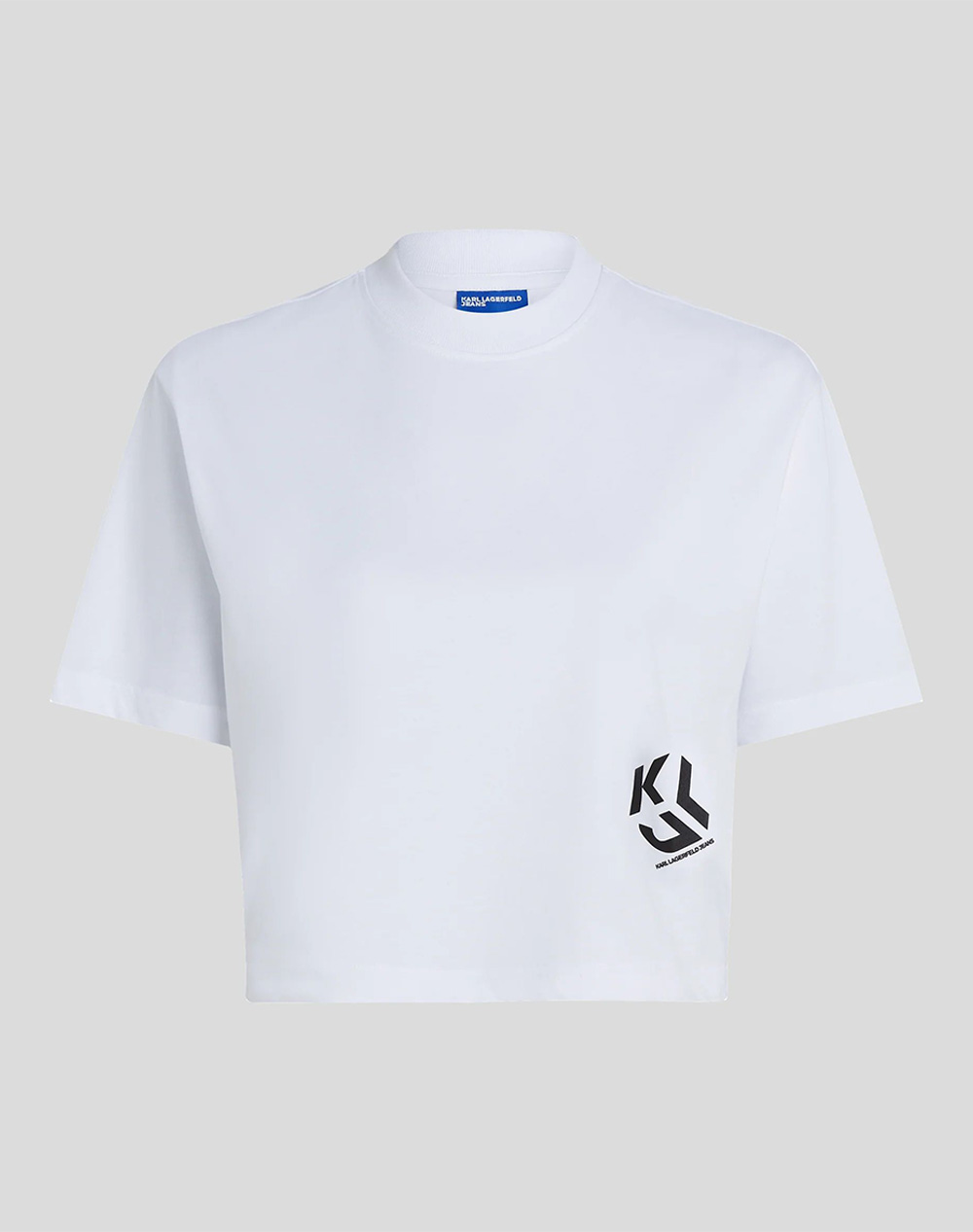 KARL LAGERFELD JEANS KLJ REG CROPPED MONOGRAM TEE
