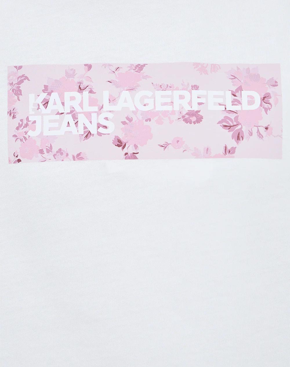 KARL LAGERFELD JEANS KLJ REG FLORAL LOGO TEE