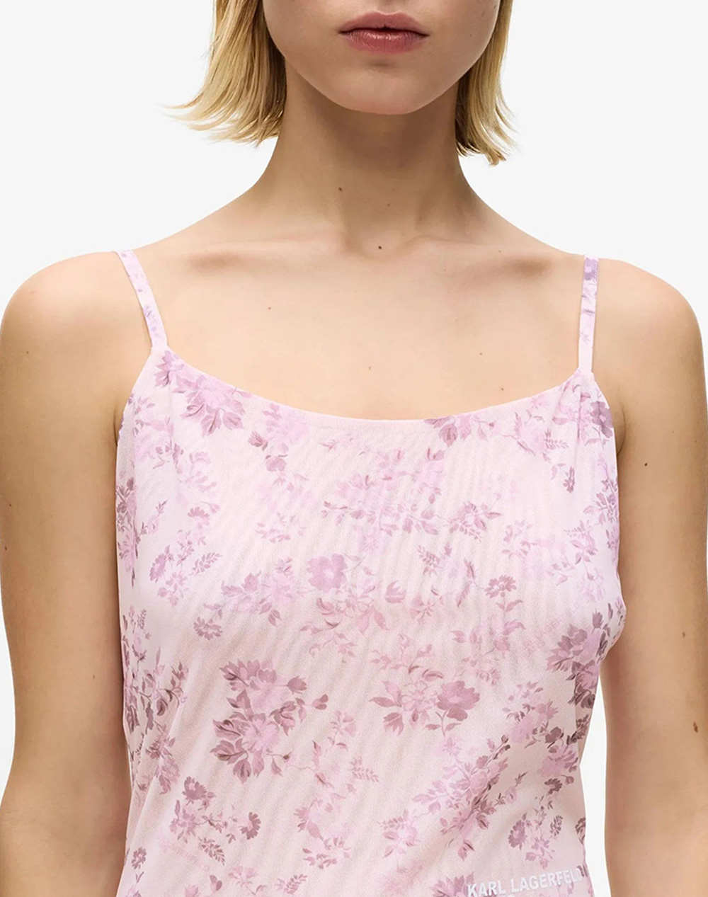 KARL LAGERFELD JEANS KLJ MESH AOP SLIP DRESS