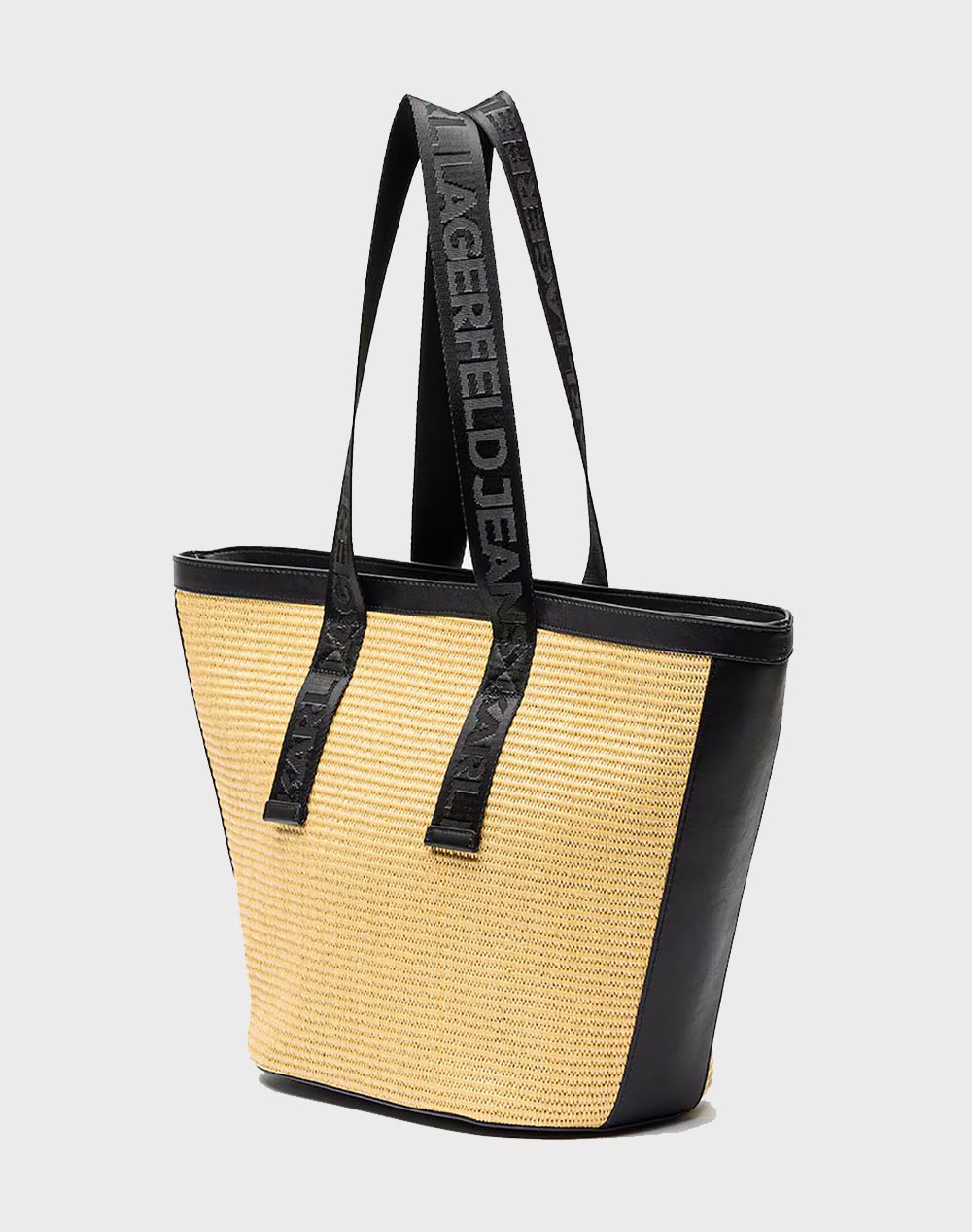 KARL LAGERFELD JEANS KLJ BOX LOGO RAFFIA SHOPPER