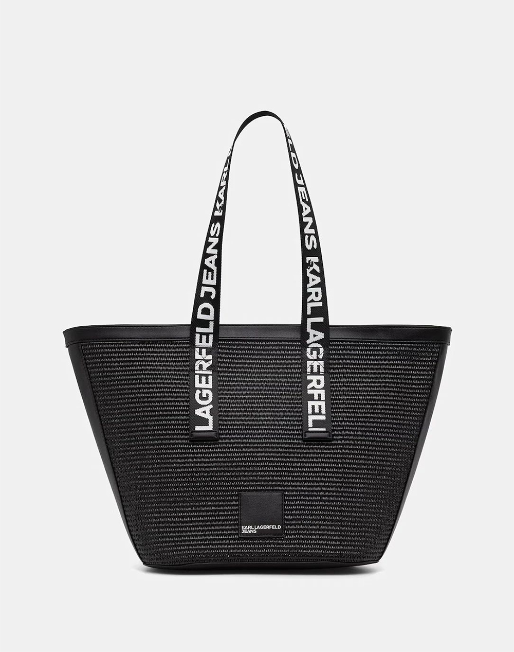KARL LAGERFELD JEANS KLJ BOX LOGO RAFFIA SHOPPER