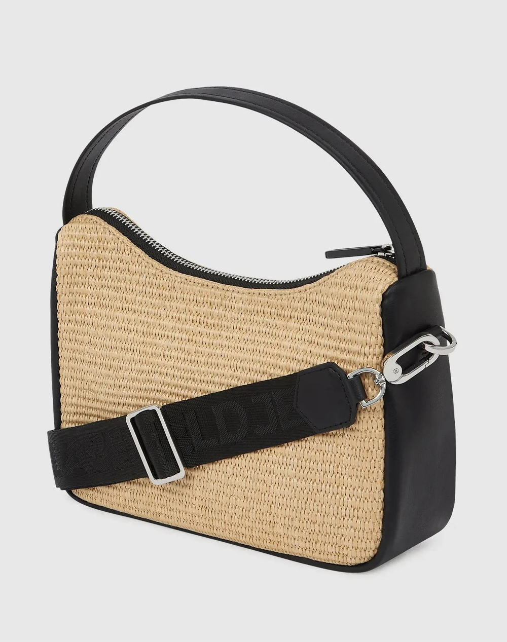 KARL LAGERFELD JEANS KLJ BOX LOGO RAFFIA MINI HOBO