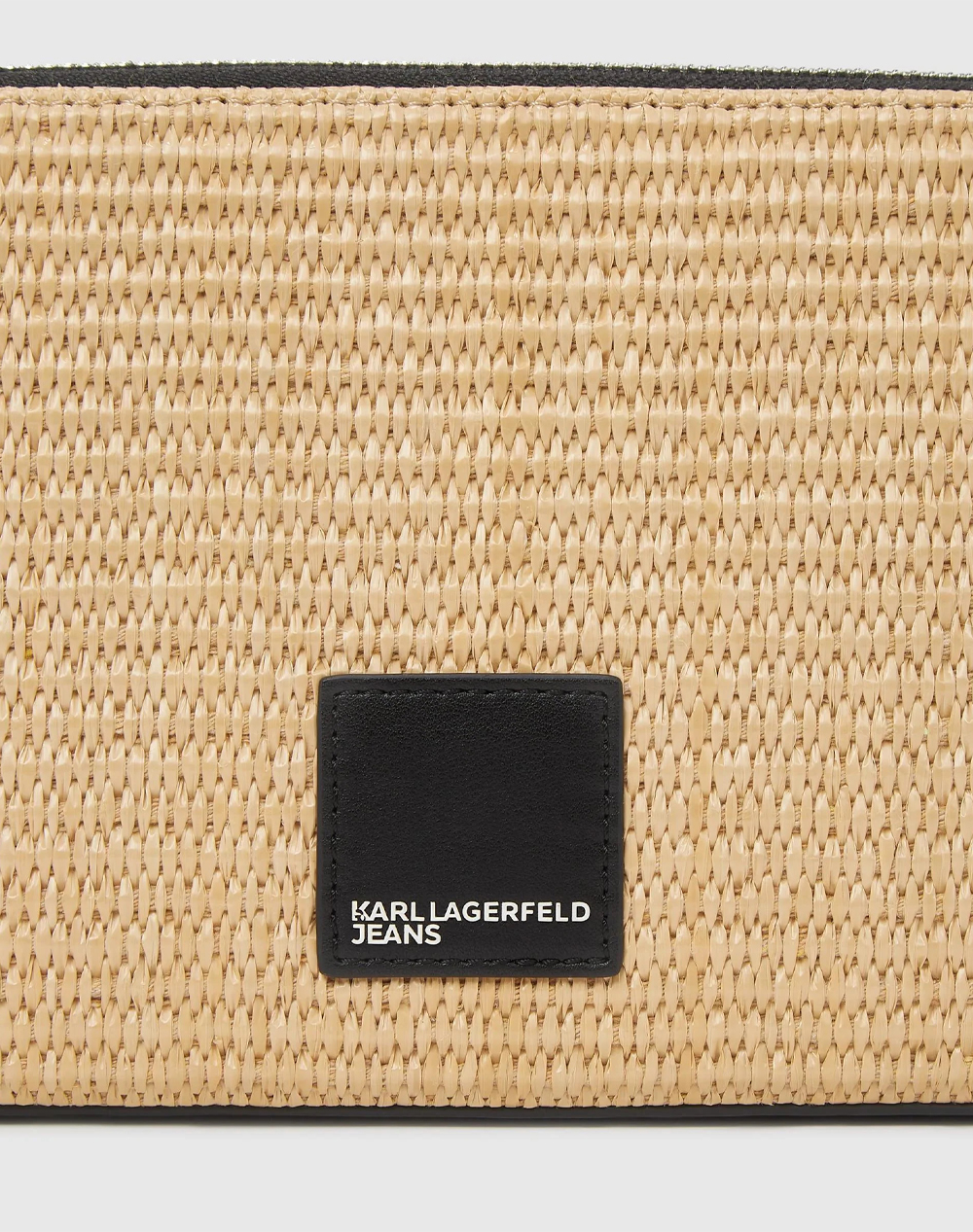 KARL LAGERFELD JEANS KLJ BOX LOGO RAFFIA POUCH