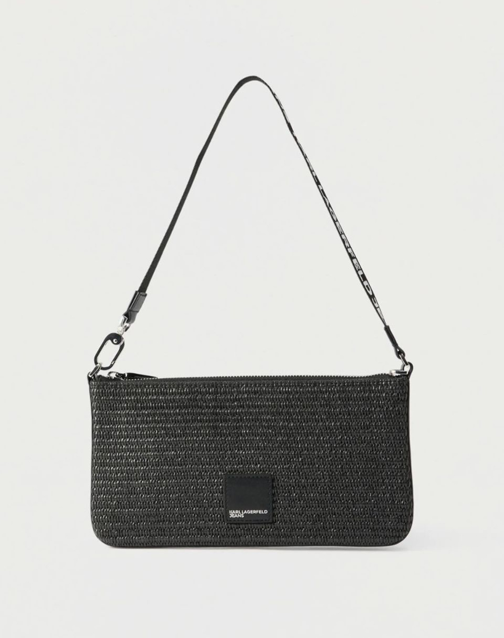 KARL LAGERFELD JEANS KLJ BOX LOGO RAFFIA POUCH