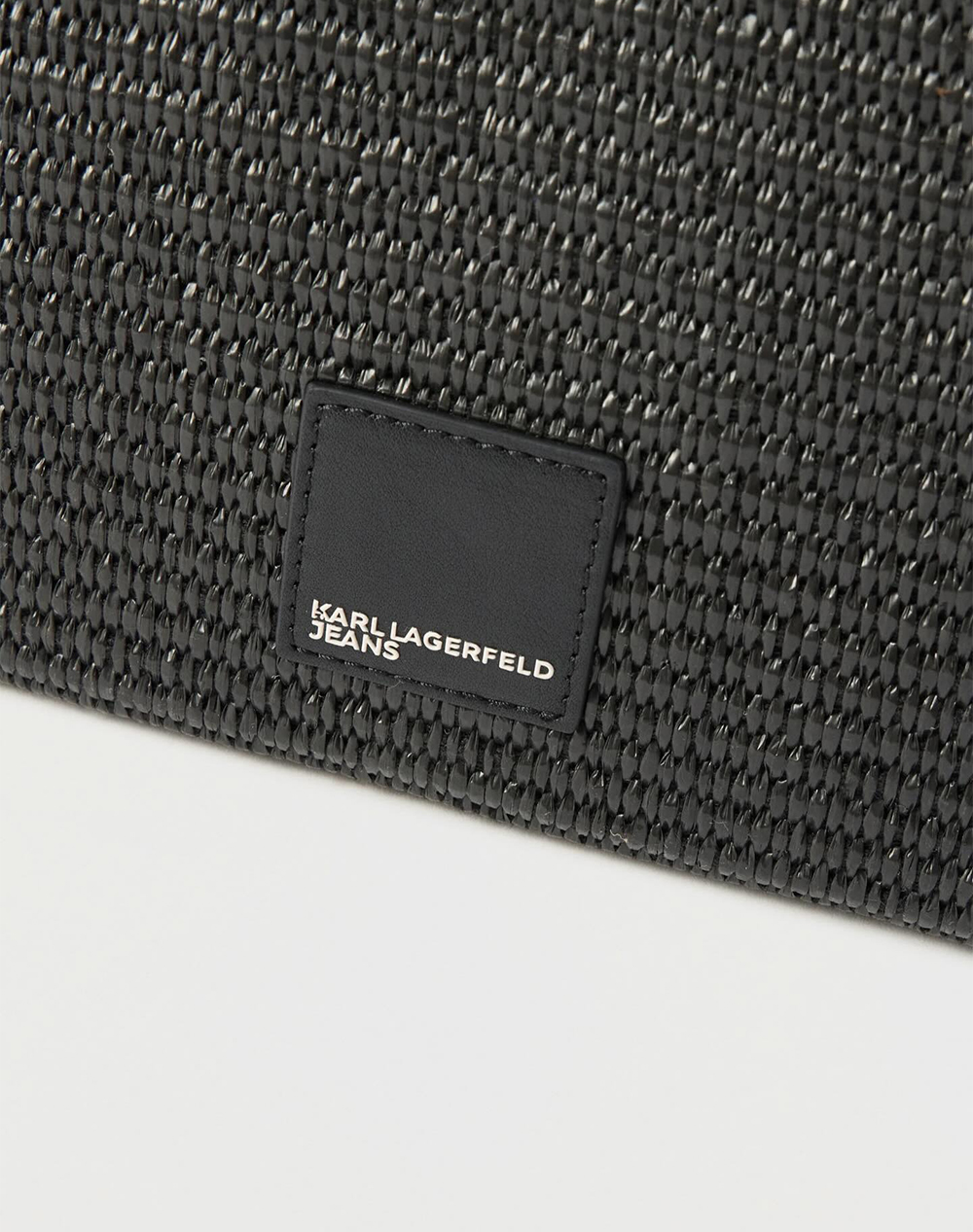 KARL LAGERFELD JEANS KLJ BOX LOGO RAFFIA POUCH