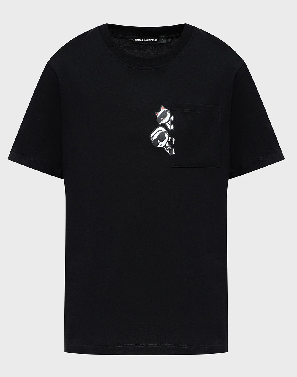 KARL LAGERFELD IKON PEEK A BOO POCKET T-SHIRT