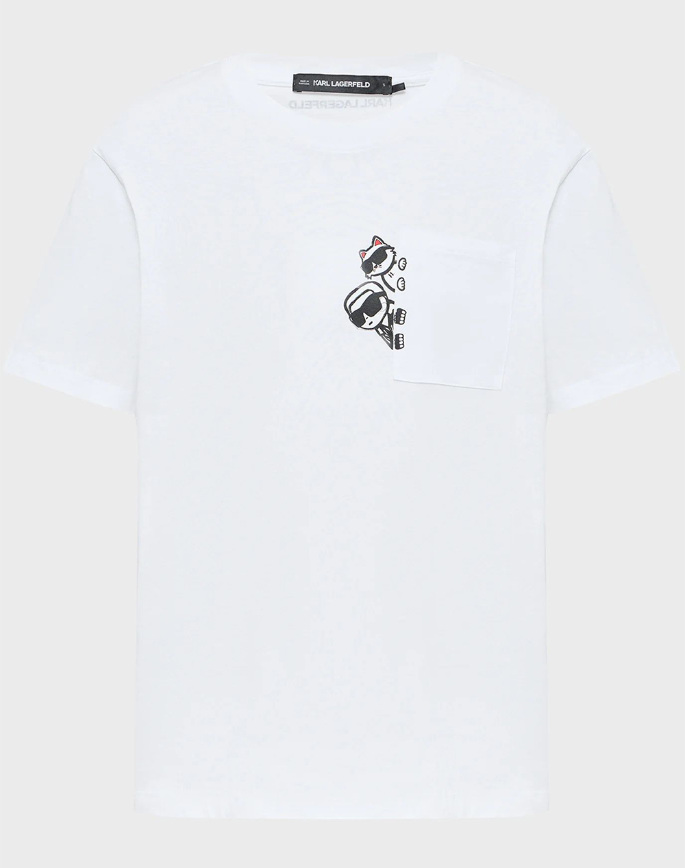 KARL LAGERFELD IKON PEEK A BOO POCKET T-SHIRT