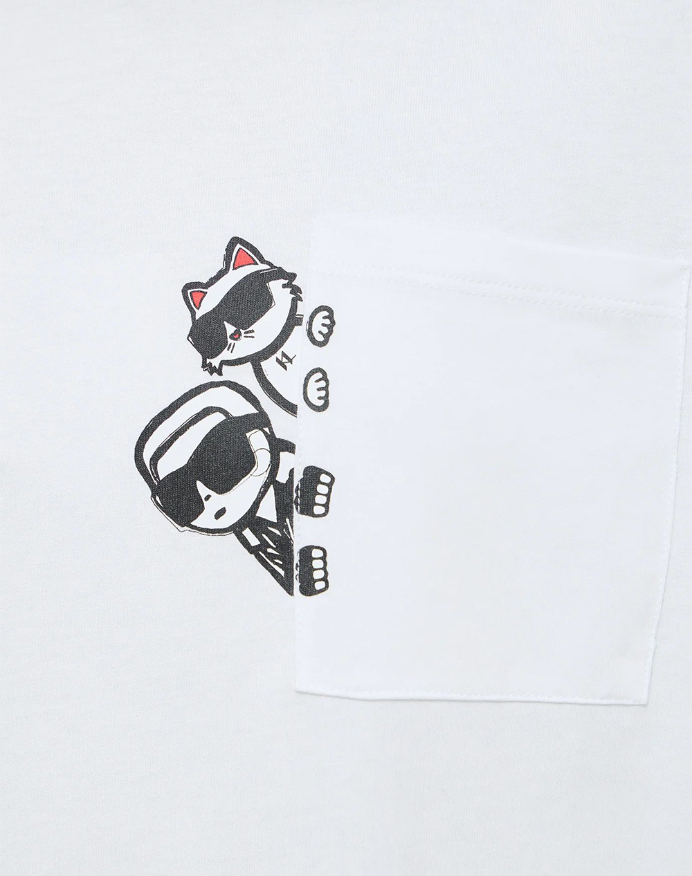 KARL LAGERFELD IKON PEEK A BOO POCKET T-SHIRT