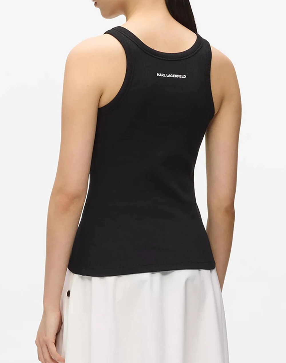 KARL LAGERFELD JEANS IKON RIBBED TANK TOP