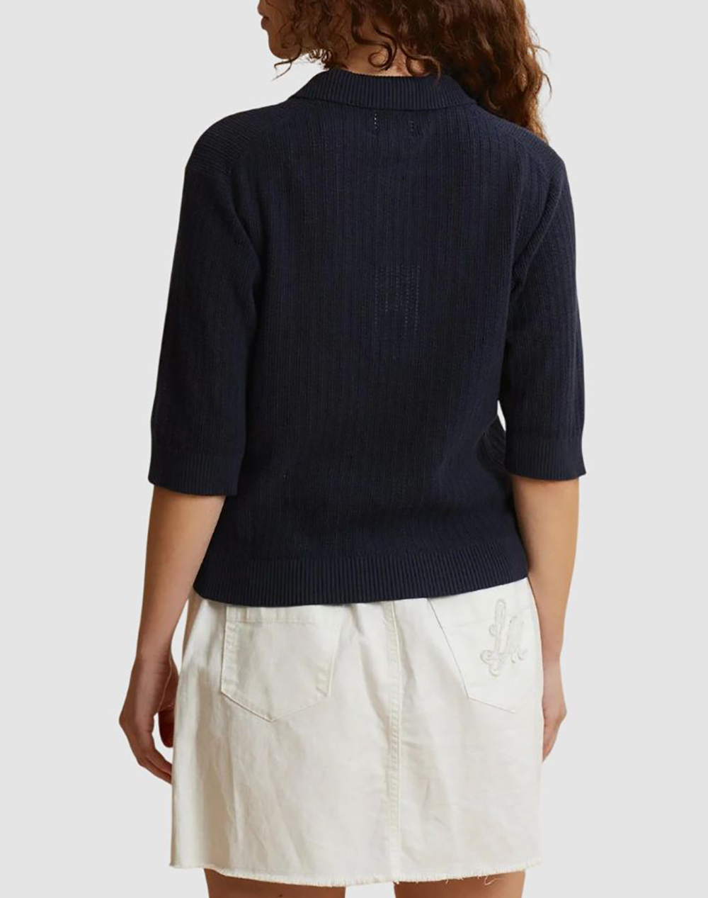 LA MARTINA KNITTED BLOUSE ΚΜ WOMAN POLO SWEATER COTTON YARN