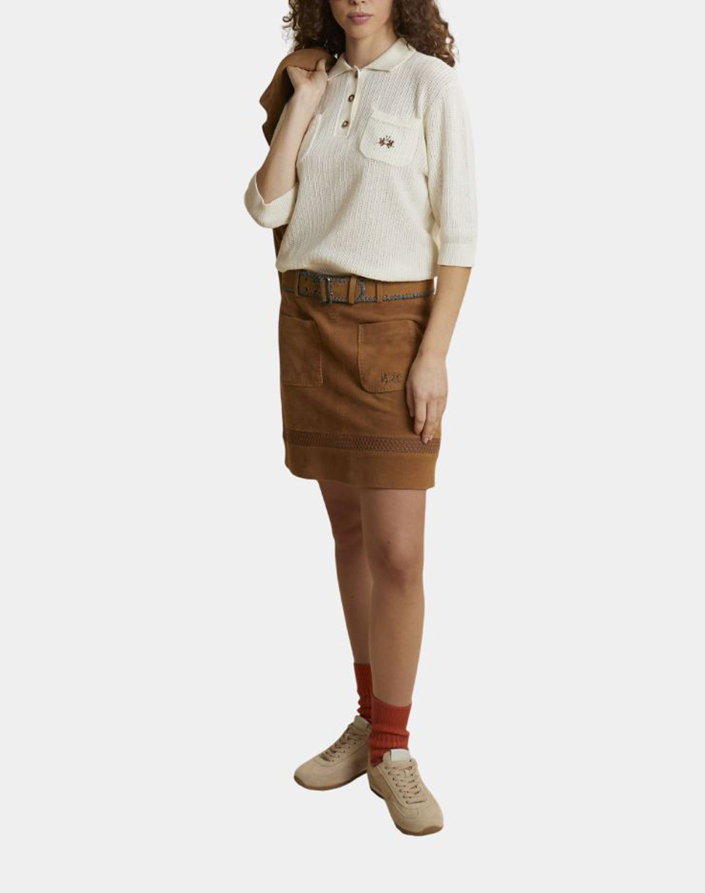 LA MARTINA KNITTED BLOUSE ΚΜ WOMAN POLO SWEATER COTTON YARN