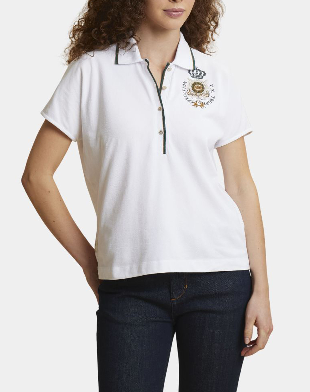 LA MARTINA BLOUSE POLO ΚΜ WOMAN POLO S/S PIQUET STRETCH