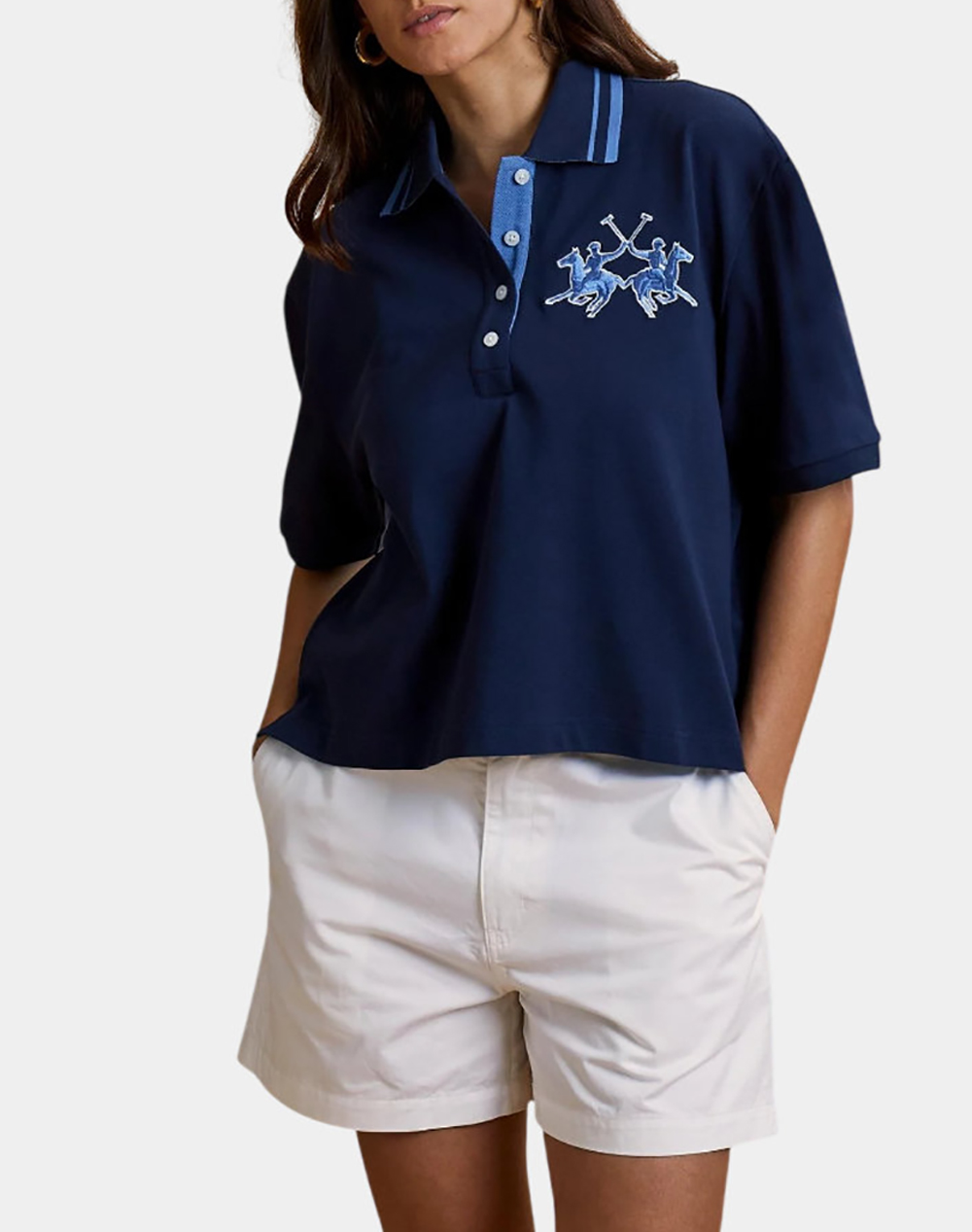 LA MARTINA БЛУЗА ΚΜ WOMAN S/S POLO COTTON PIQUET