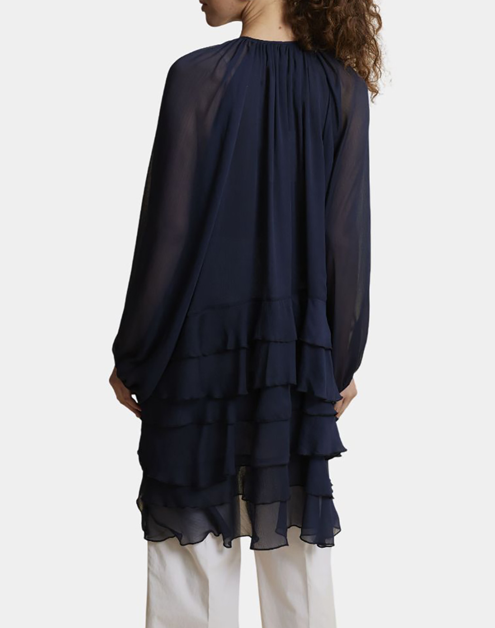 LA MARTINA РОКЛЯ WOMAN DRESS L/S CHIFFON CRINCK